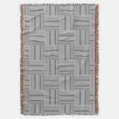 Couverture Motif de tissage rayures grises (devant Vertical)