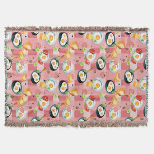 Couverture Motif de tomate et d'oeufs au plat