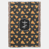 Couverture Motif de tranches de pizza cool et amusant Monogra (devant Vertical)