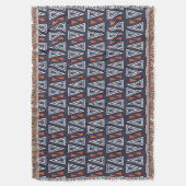Couverture Motif de triangles géométriques bleu foncé et roug (devant Vertical)