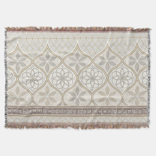 Couverture Motif de tuiles florales géométriques (2)