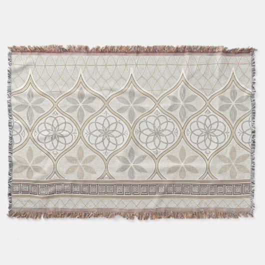 Couverture Motif de tuiles florales géométriques (2) (Devant)