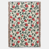 Couverture Motif de vigne fraise (devant Vertical)