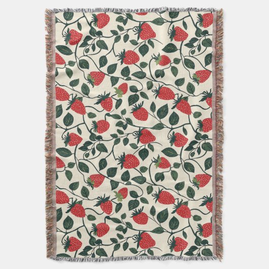 Couverture Motif de vigne fraise (devant Vertical)
