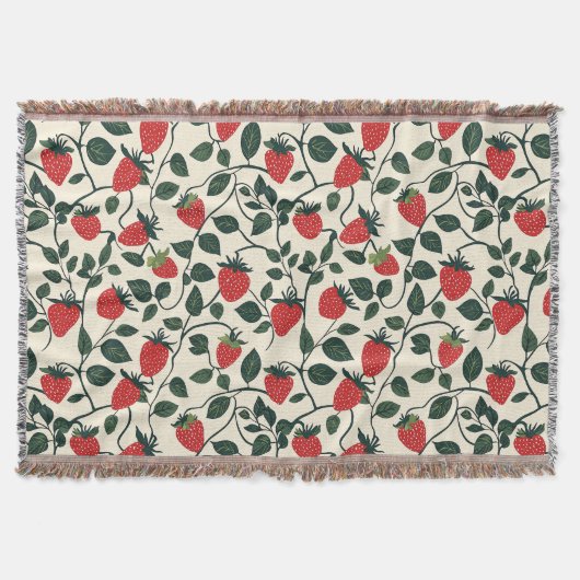 Couverture Motif de vigne fraise (Devant)