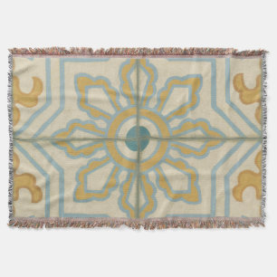 Couverture Motif décoratif de tuile de Vieux Monde