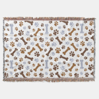 Couverture Motif d'empreintes de pattes de chien