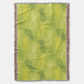 Couverture Motif d'ensemble d'ananas sur le vert (devant Vertical)