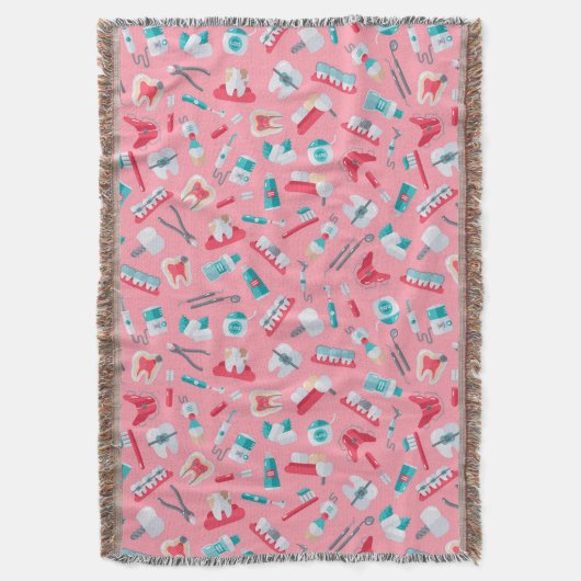 Couverture Motif dentaire rose (devant Vertical)