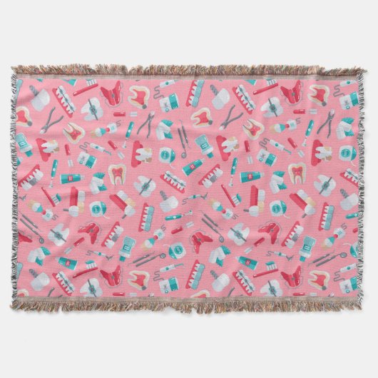 Couverture Motif dentaire rose (Devant)