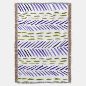 Couverture Motif d'épine bovine en violet et vert (devant Vertical)