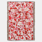 Couverture Motif Des Coeurs, Coeurs Rouges, Amour (devant Vertical)
