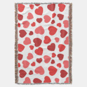 Couverture Motif Des Coeurs, Coeurs Rouges, Motif Des Coeurs (devant Vertical)