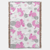 Couverture Motif Des Eléphants Roses, Eléphants Mignons, Étoi (devant Vertical)
