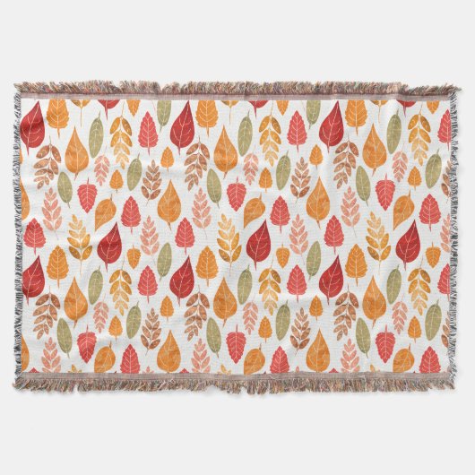 Couverture Motif des feuilles d'automne peintes (Devant)