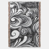 Couverture Motif Des Flèches Noires Et Blanches (devant Vertical)