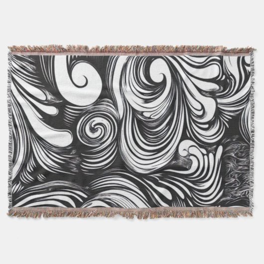 Couverture Motif Des Flèches Noires Et Blanches (Devant)