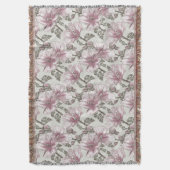 Couverture Motif des fleurs d'hibiscus roses rousses (devant Vertical)