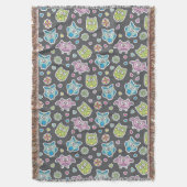 Couverture motif des hiboux de bande dessinée (devant Vertical)