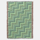 Couverture Motif d'escalier à rayures vert olive (devant Vertical)