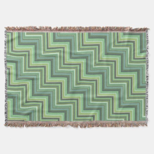 Couverture Motif d'escalier à rayures vert olive (Devant)