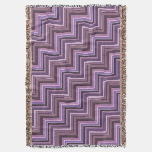 Couverture Motif d'escaliers à rayures mauve (devant Vertical)