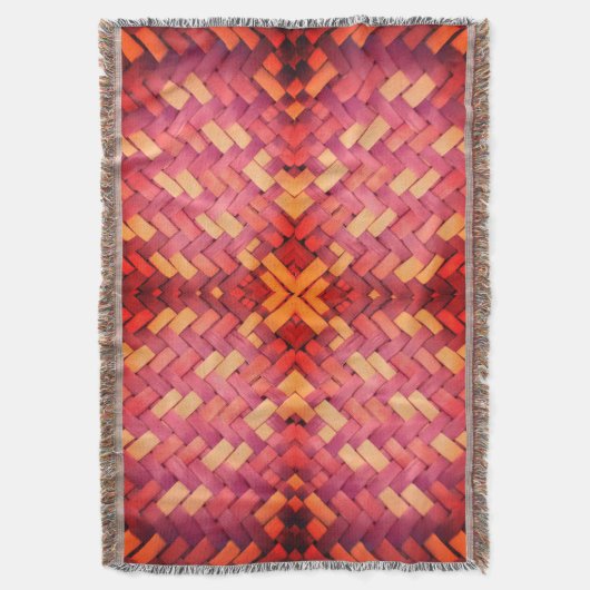 Couverture Motif d'Harmonie tissée Lot Blanket (devant Vertical)