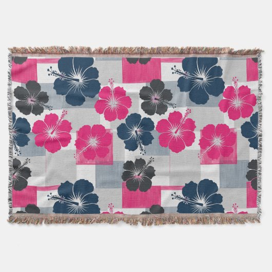 Couverture Motif d'Hibiscus Tropical Côtier (13) (Devant)