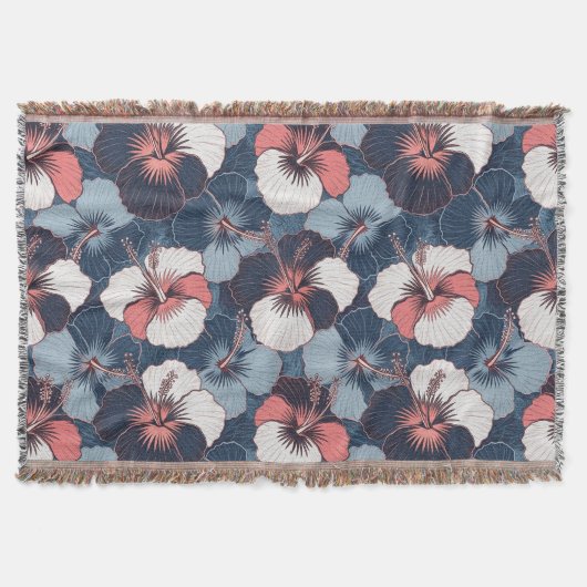Couverture Motif d'Hibiscus Tropical Côtier (14) (Devant)