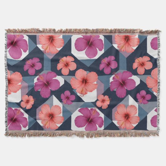 Couverture Motif d'Hibiscus Tropical Côtier (8) (Devant)