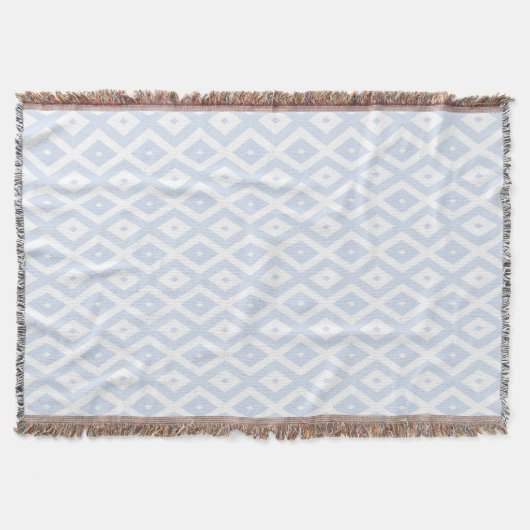 Couverture Motif diamant bleu pâle et blanc (Devant)
