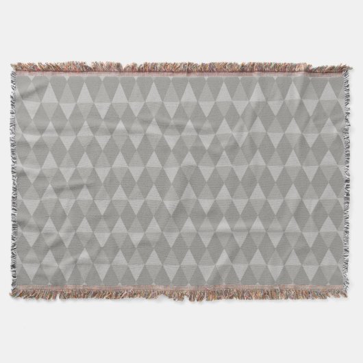 Couverture Motif Diamant Gris (Devant)