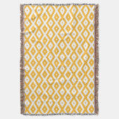 Couverture Motif diamant jaune et blanc soleil (devant Vertical)