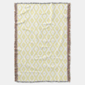 Couverture Motif diamant jaune pâle et blanc (devant Vertical)