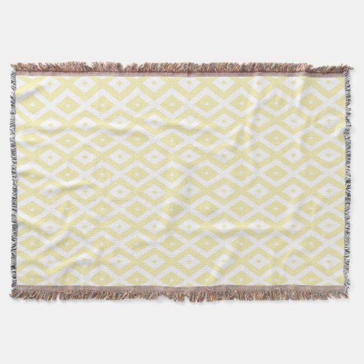 Couverture Motif diamant jaune pâle et blanc (Devant)