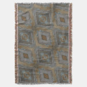 Couverture Motif diamant moderne Bois rustique patiné (devant Vertical)
