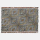 Couverture Motif diamant moderne Bois rustique patiné (Devant)