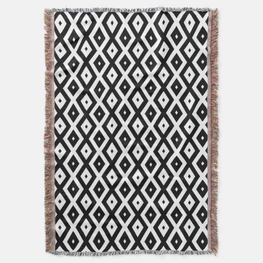 Couverture Motif diamant noir et blanc (devant Vertical)