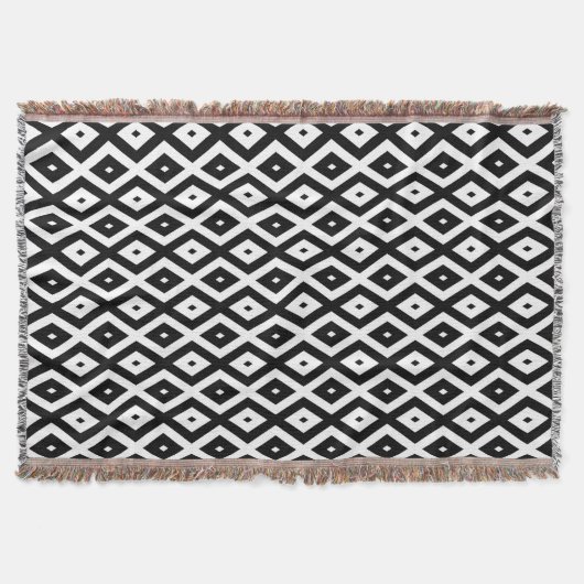 Couverture Motif diamant noir et blanc (Devant)