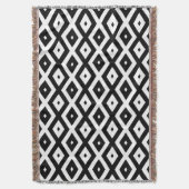 Couverture Motif diamant noir et blanc (devant Vertical)