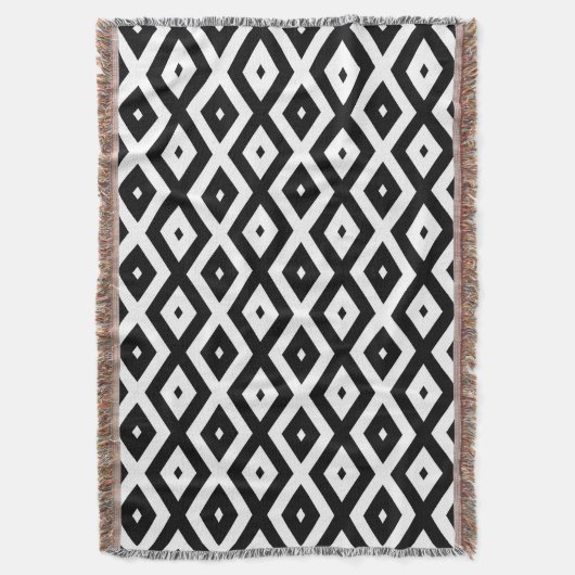 Couverture Motif diamant noir et blanc (devant Vertical)