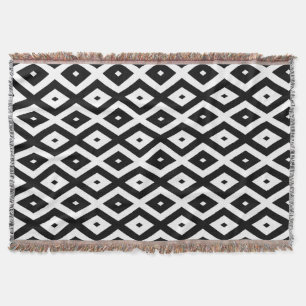 Couverture Motif diamant noir et blanc