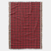 Couverture Motif diamant noir et rouge (devant Vertical)