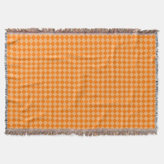 Couverture Motif diamant orange combiné STaylor (Devant)