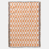 Couverture Motif diamant orange et blanc (devant Vertical)