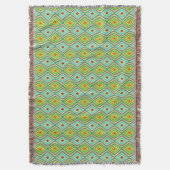 Couverture Motif diamant tons frais bleu vert (devant Vertical)