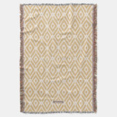Couverture Motif diamant tribal ikat or chic (devant Vertical)