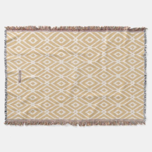 Couverture Motif diamant tribal ikat or chic (Devant)