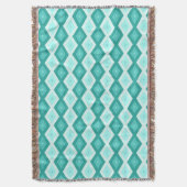Couverture Motif diamant turquoise (devant Vertical)