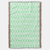 Couverture Motif diamant vert et blanc (devant Vertical)